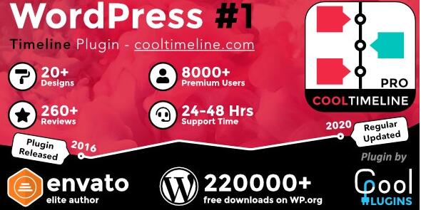 Cool Timeline Pro v4.8.4（已汉化） – WordPress时间轴插件