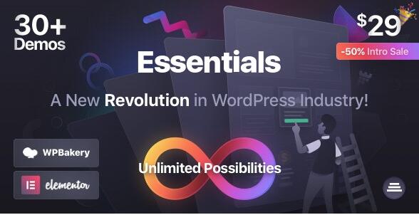 Essentials v3.2.5破解版（已汉化） – WordPress多用途主题