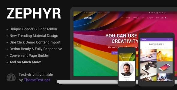 Zephyr v8.27 - WordPress 材料设计主题