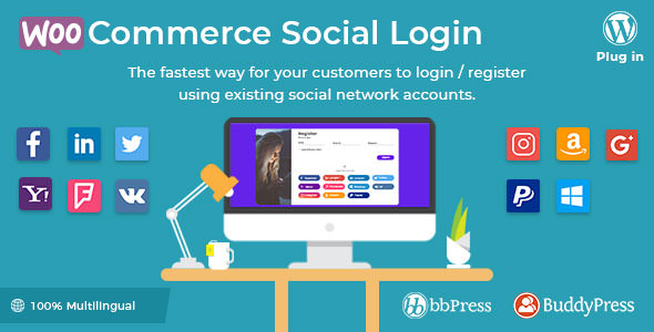 WooCommerce Social Login v2.15.1（已汉化）