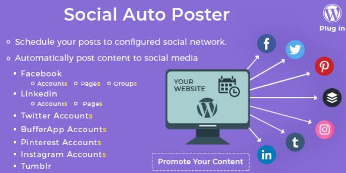 Social Auto Poster v5.3.17（已汉化）- WordPress自动发布内容到社交网络