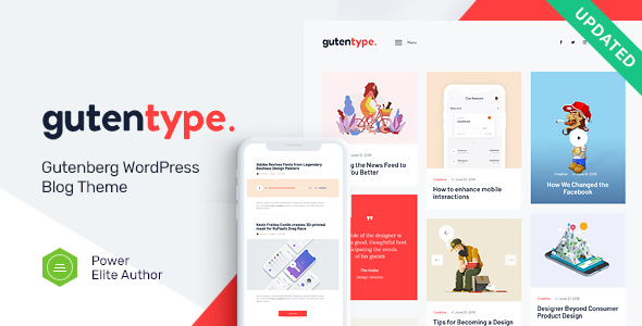 Gutentype v2.1.8 破解版 – 100% Gutenberg WordPress 主题