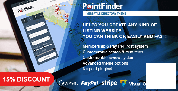 Point Finder Directory v2.0.2 - Wordpress 目录模板