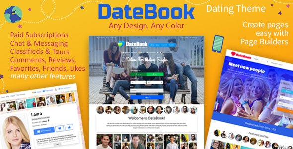 DateBook v4.6.7 – WordPress约会主题