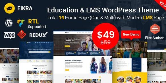 Eikra v4.4.16 – WordPress教育主题