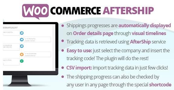 WooCommerce AfterShip v9.1 - 跟踪运输情况插件