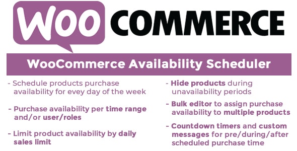 WooCommerce Availability Scheduler v12.4 - WooCommerce 可用性调度程序