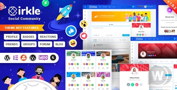 Circle v1.0.2（已汉化） - 社交媒体 WordPress 主题