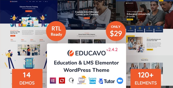 Educavo v3.1.6 - WordPress教育主题