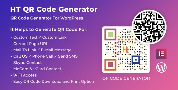 HT QR Code Generator v2.3.7 - WordPressQR代码插件