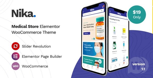 Nika v1.1.12 - Elementor WooCommerce 医学主题