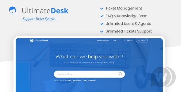 UltimateDesk v1.4 - 带有知识库和常见问题的票务系统