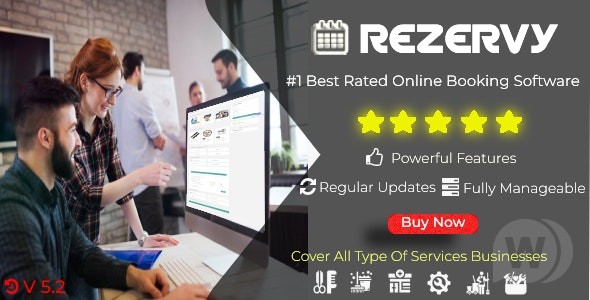 Rezervy v5.2 - 清洁、女佣、管道工、维护、维修、沙龙服务的在线预订系统