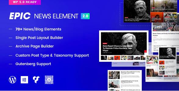 Epic News Elements v2.3.5 破解版 – Add Ons for Elementor & WPBakery Page Builder