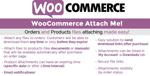 WooCommerce Attach Me! v22.9 - WooCommerce 订单的附加文件