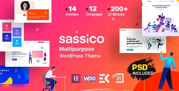 Sassico v3.2.2破解版 –WordPress多用途Saas创业公司主题