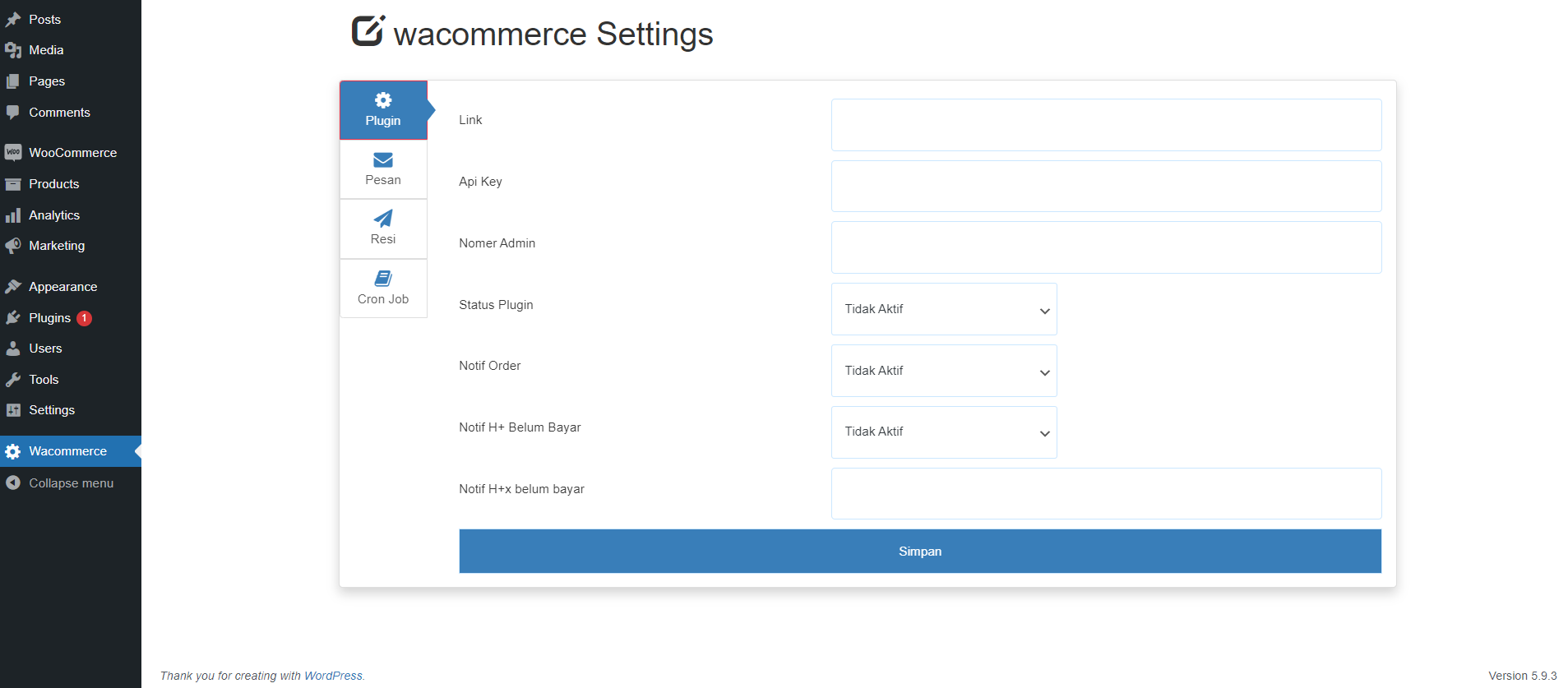 MP WA Gateway V1.1 - WooCommerce 插件