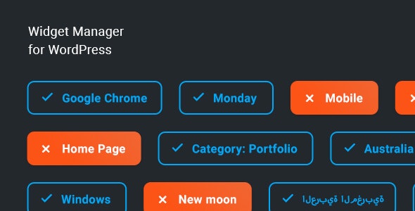 Widget Manager v1.0.2 - WordPress 小部件管理系统