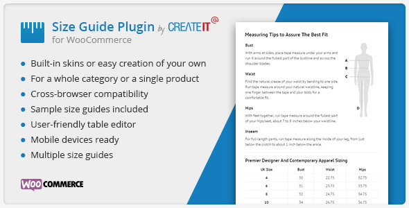 WooCommerce Product Size Guide v4.3 - WooCommerce 产品尺寸指南插件