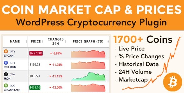 Coin Market Cap & Prices v5.1.1 - WordPress 加密货币插件