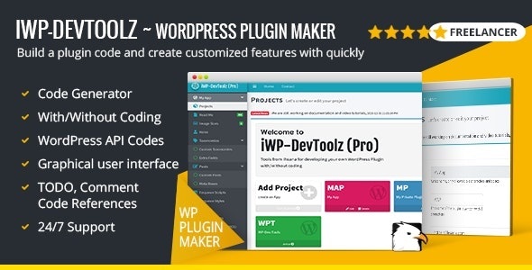 iWP-DevToolz (Pro) - WordPress 插件制作器 + 代码生成器 v24.03.09