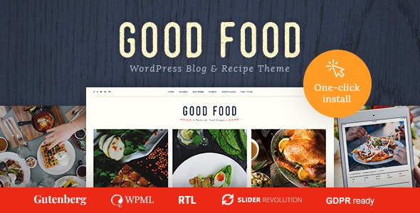 Good Food v1.1.7 – 食谱杂志和烹饪博客主题