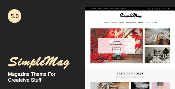 SimpleMag v5.5 - Creative Stuff  的杂志主题