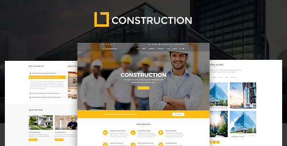 Construction v1.1.0 - 商业和建筑公司 WordPress 主题