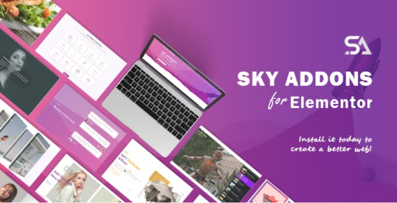 Sky Addons v2.0.5 - 适用于 Elementor Page Builder WordPress 插件