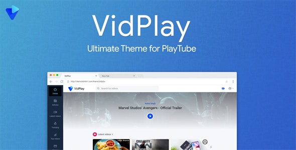 VidPlay v2.2.7 - PlayTube 主题