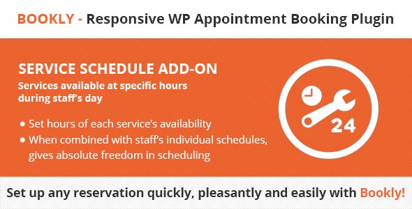 Bookly Service Schedule (Add-on) v3.5