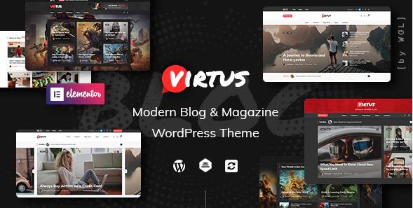 Virtus v1.2.1破解版 - WordPress现代博客和杂志主题