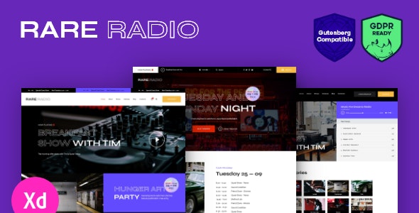 Rare Radio v1.0.9 - 在线音乐电台和播客 WordPress 主题