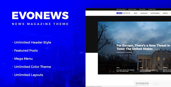 Evonews v2.0 - WordPress 新闻/杂志主题