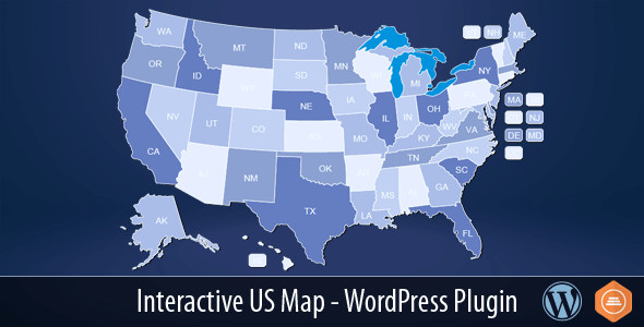 Interactive US Map v2.7 - WordPress 交互式美国地图插件