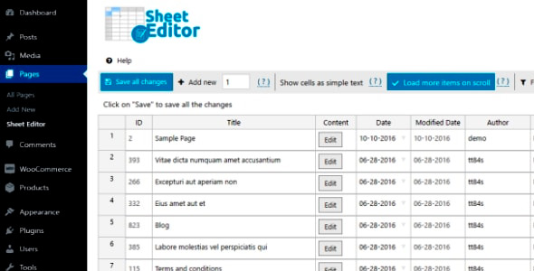 WP Sheet Editor User Profile Pro v1.5.29破解版（已汉化）