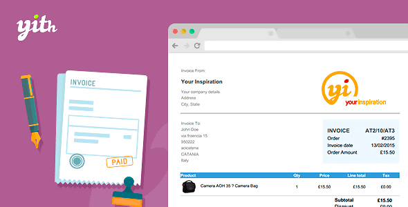 YITH WooCommerce PDF Invoice and Shipping List v4.16.0破解版