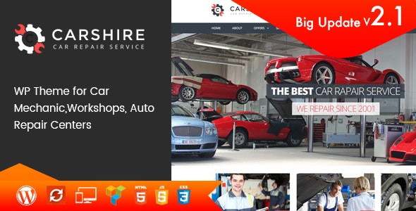 Car Shire v3.3 - WordPress汽车机械和维修主题