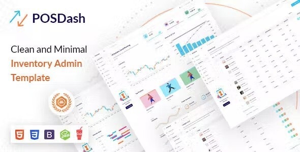 POSDash v2.0.0 - VueJS, HTML Inventory Admin Template