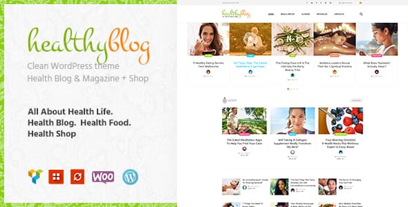 Healthy Living v1.2.6 - 带有在线商店 WordPress 主题的博客