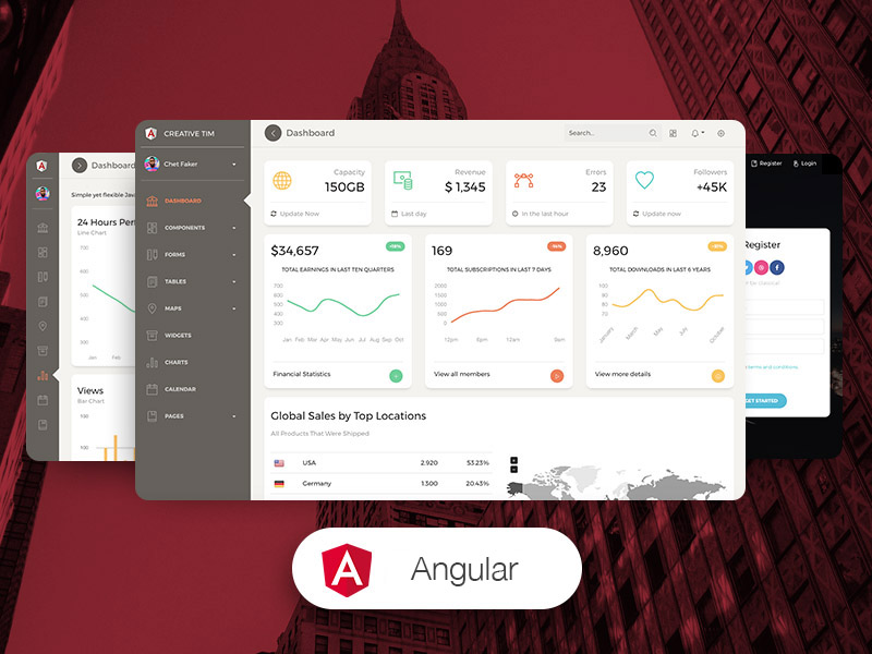 Paper Dashboard Pro Angular v1.5.0