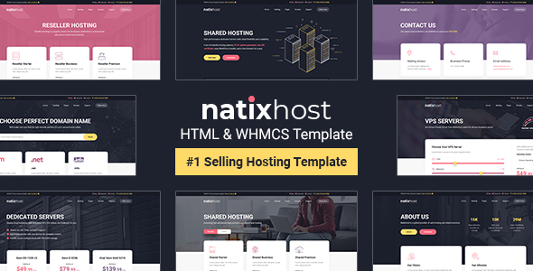 NatixHost v25 August 2022 - WHMCS & Hosting HTML Template