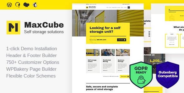 MaxCube v1.1.8 - Self Storage Business WordPress Theme