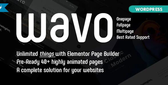 Wavo v2.1.9破解版 - WordPress公司主题