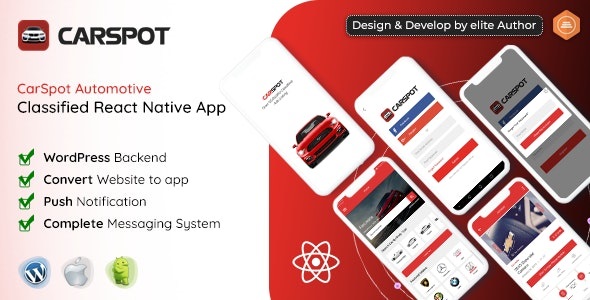 CarSpot V1.9.2 - 经销商分类 React Native Android App + IOS