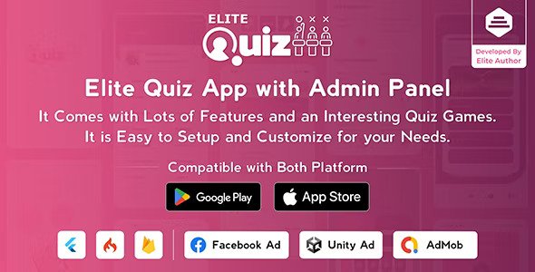 Elite Quiz v2.1.8 – 问答游戏 – Flutter 完整应用程序 + 管理面板