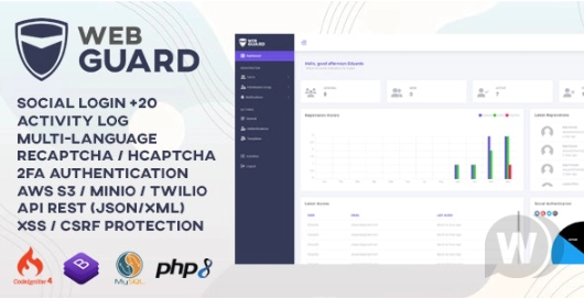 WebGuard v1.4.0 - 高级 PHP 登录和用户管理