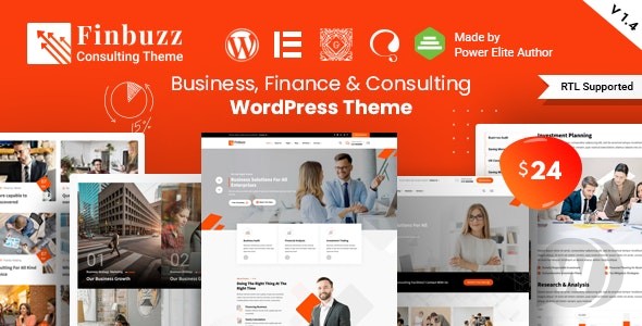 Finbuzz v2.1.2 - 企业业务的 WordPress 主题