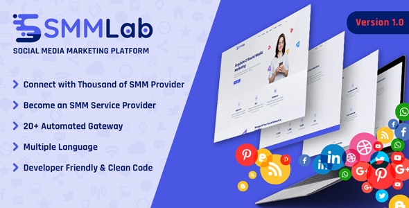 SMMLab v2.4（已汉化90%） - 社交媒体营销 SMM 平台