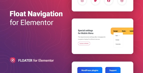 Floater v1.0.5 - Elementor 的粘性导航菜单